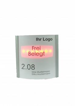 Türschild 100 mit einstellbarem LED-Statuslicht (160x160mm)