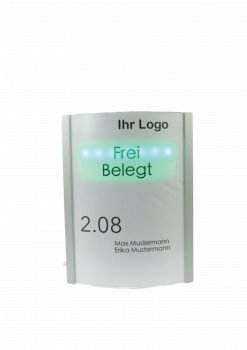 Türschild 100 mit einstellbarem LED-Statuslicht (160x160mm)