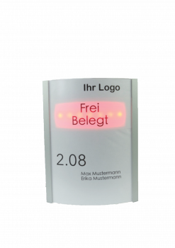 Türschild 100 mit einstellbarem LED-Statuslicht (160x160mm)