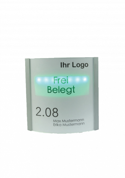 Türschild 100 mit einstellbarem LED-Statuslicht (160x160mm)
