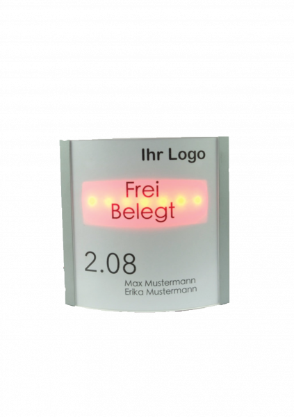 Türschild 100 mit einstellbarem LED-Statuslicht (160x160mm)
