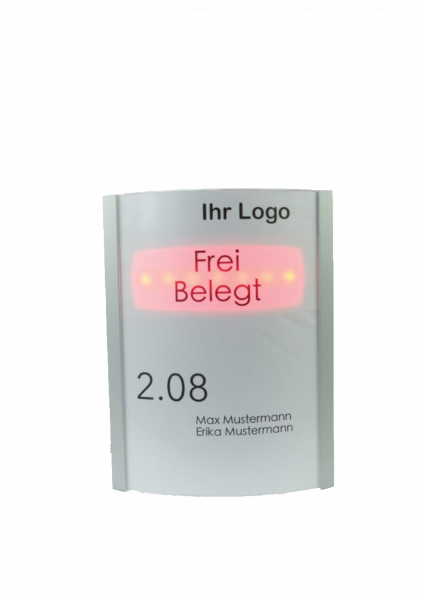 Türschild 100 mit einstellbarem LED-Statuslicht (160x160mm)